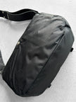 YOHJI YAMAMOTO Y'SACCS - late 1990s-2000s NYLON MESSENGER BAG WITH LEATHER FRONT PANEL