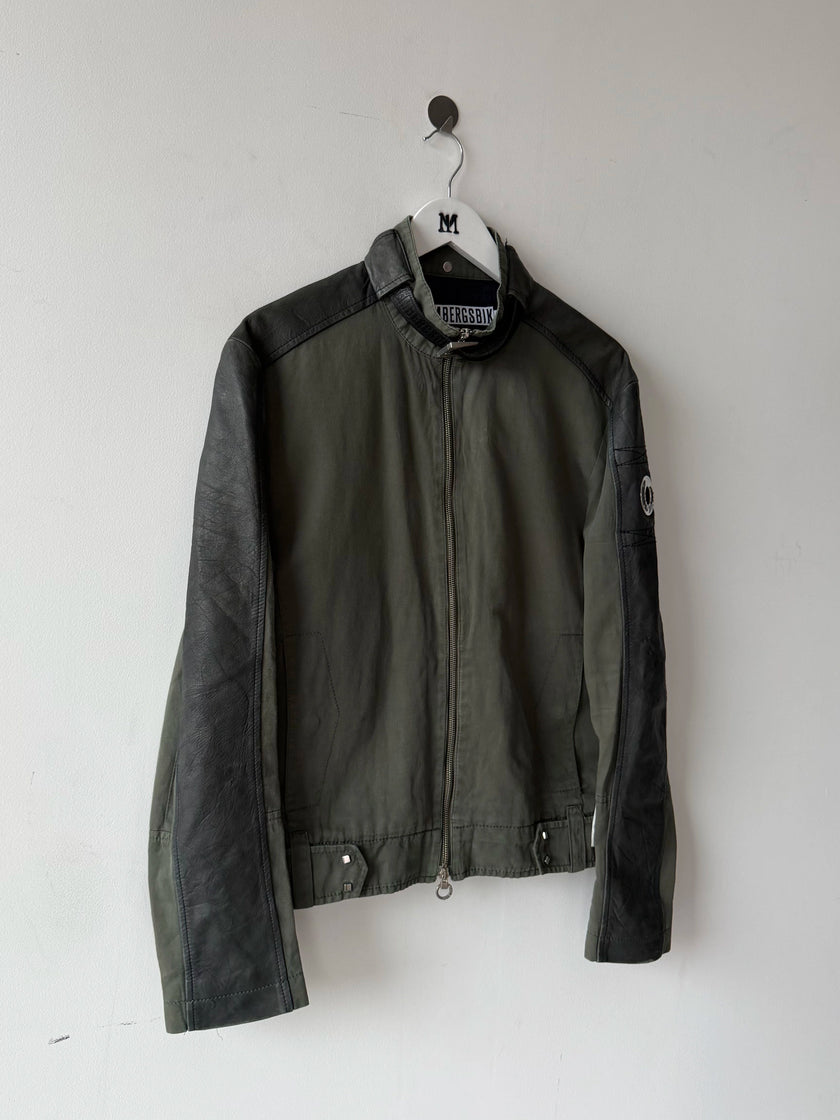 BIKKEMBERGS - S/S 2007 BIKER JACKET WITH LEATHER DETAILS