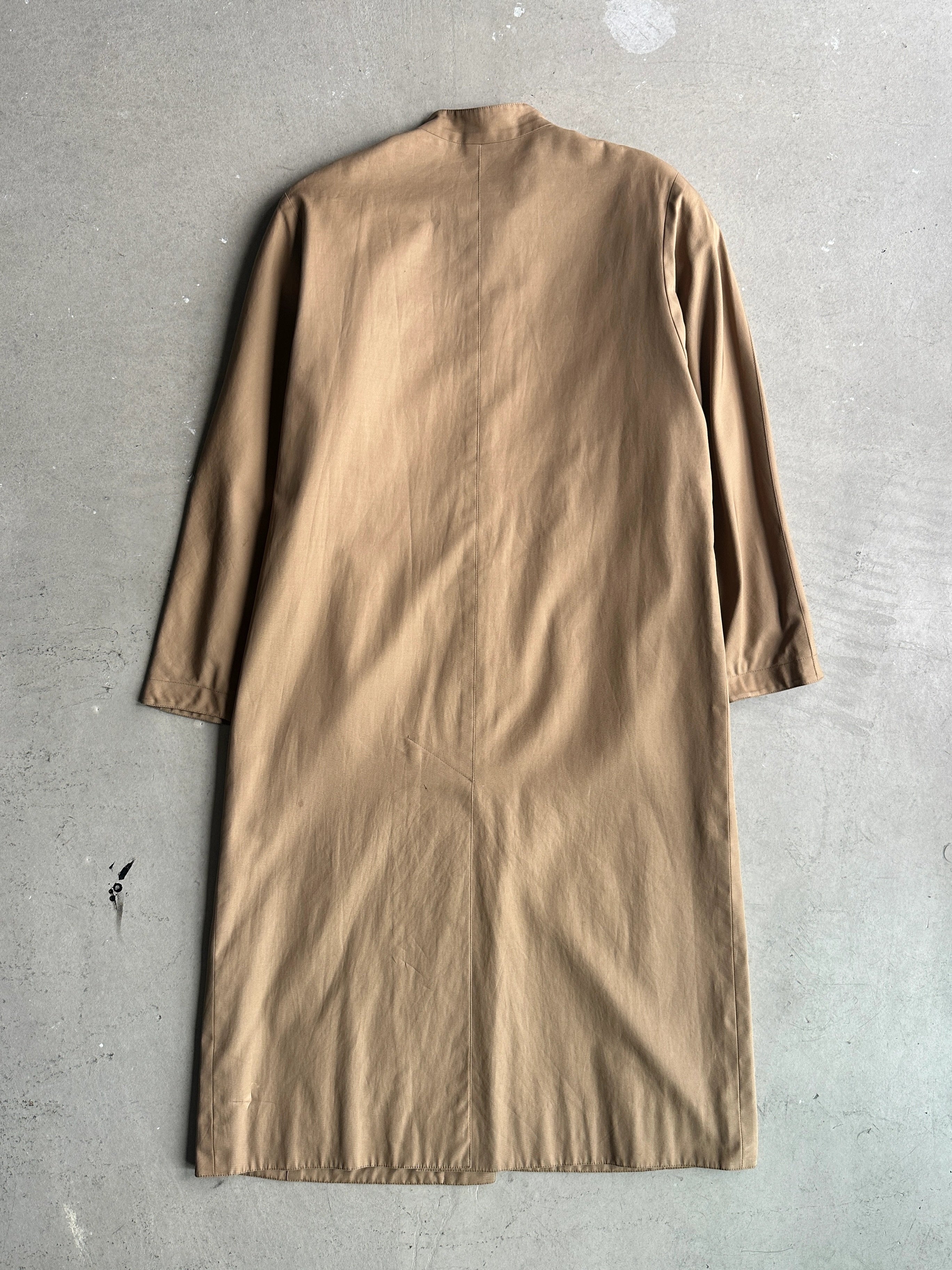 HERMÈS - 1970s MANDARIN COLLAR TRENCH COAT