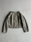 MARNI - 1990s CROP FIT HERRINGBONE BLAZER