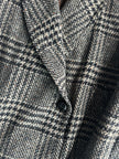 VALENTINO - 1980s BOXY FIT SHAWL COLLAR DOUBLE BREASTED PLAID JACKET