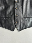 1990s BUTTONED LEATHER WAISTCOAT