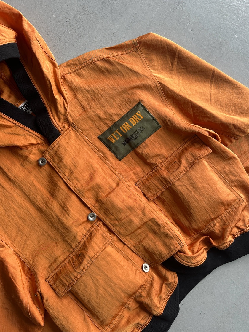 MICHIKO KOSHINO - 1990s CROPPED FIT NYLON BOMBER JACKET