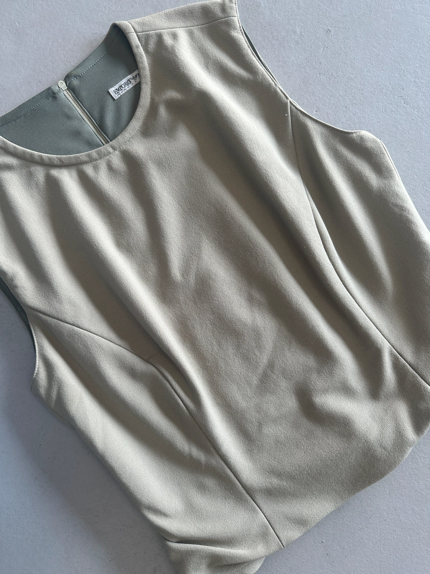 EMPORIO ARMANI - 1990s ZIPPED BACK VEST TOP