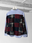 COMME DES GARÇONS HOMME - A/W 2011 PATCHWORK FLANNEL BACK LONG SLEEVE SHIRT
