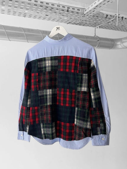 COMME DES GARÇONS HOMME - A/W 2011 PATCHWORK FLANNEL BACK LONG SLEEVE SHIRT