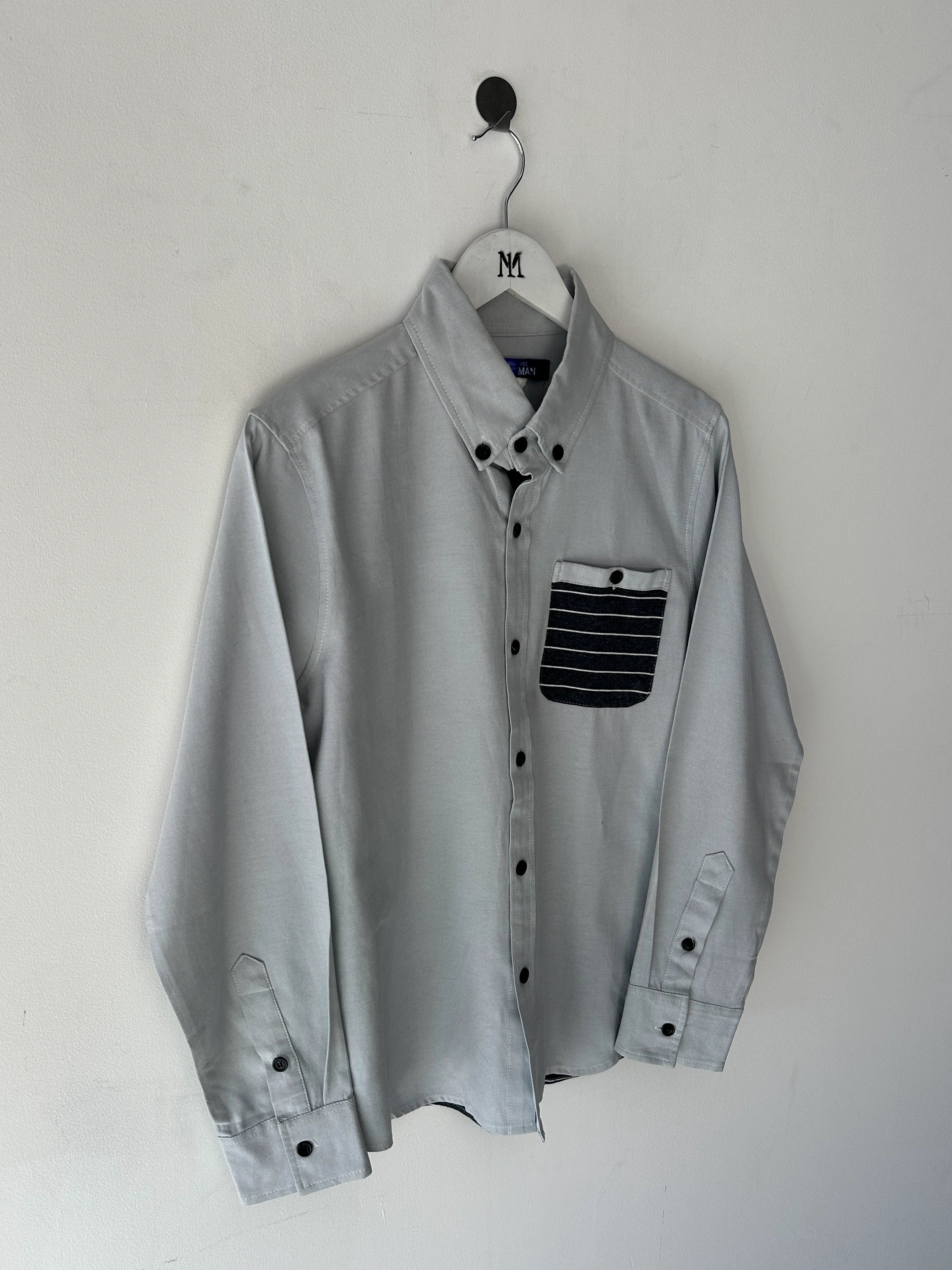 JUNYA WATANABE COMME DES GARÇONS - S/S 2005 CONTRAST BACK PANEL LONG SLEEVE SHIRT