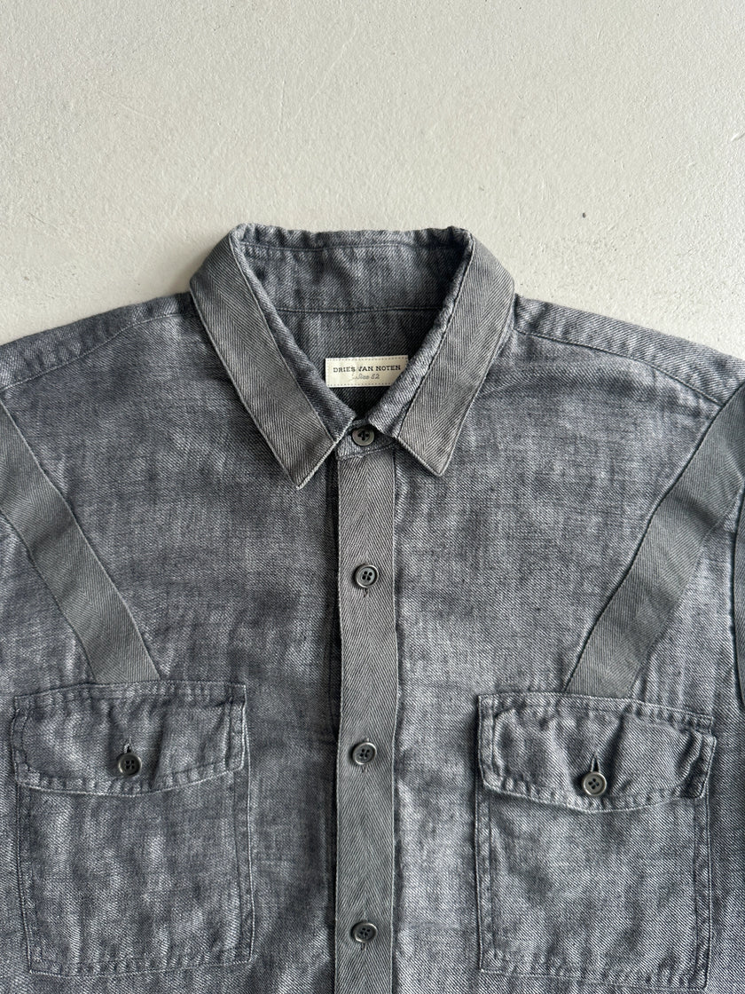 DRIES VAN NOTEN - 2000S BONDAGE LINEN SHIRT