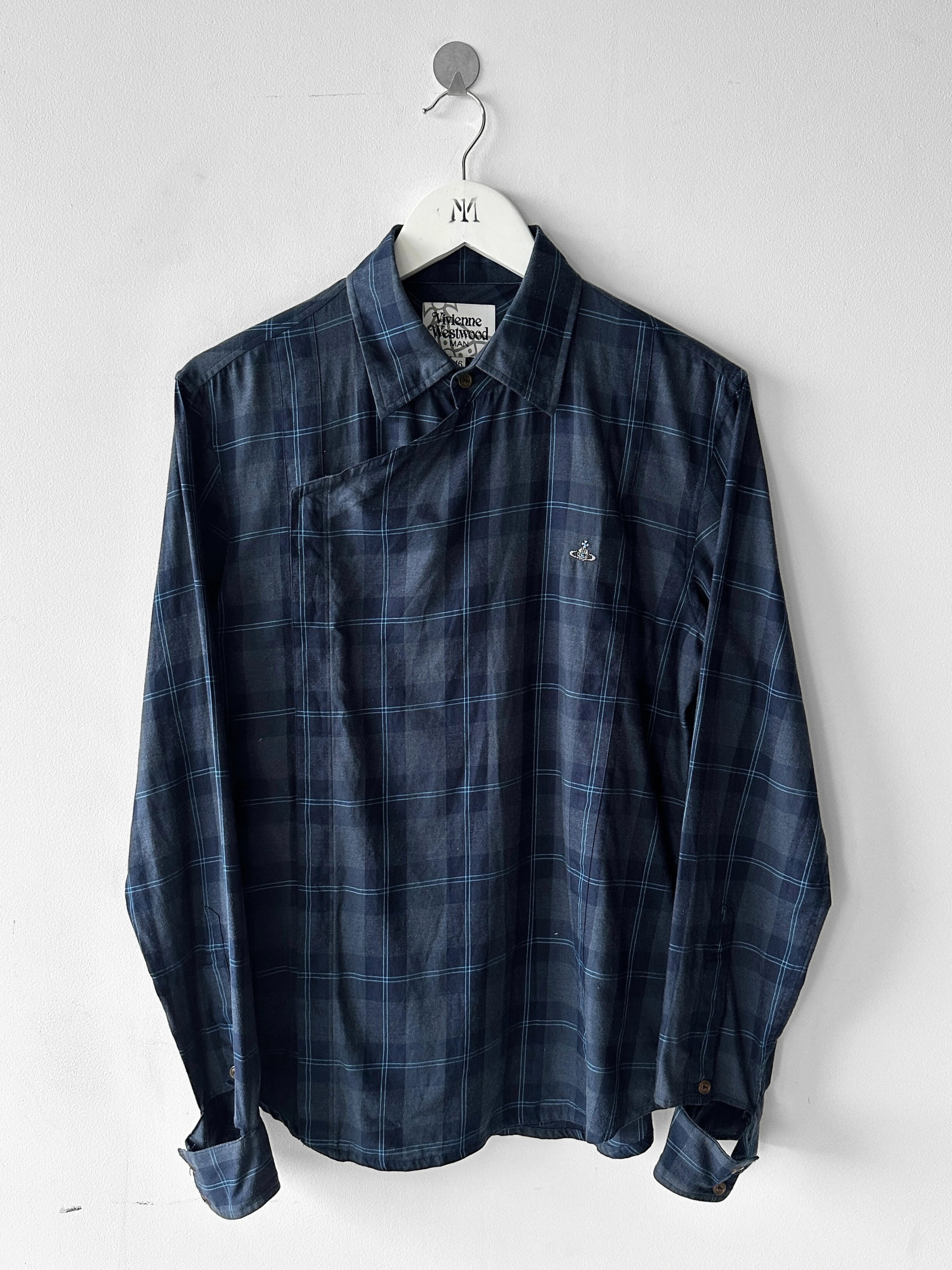 VIVIENNE WESTWOOD - 2000s PLAID SHIRT WITH ASYMMETRICAL PANEL