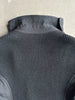 EMPORIO ARMANI - 2011 ASYMMETRICAL OPENING KNITTED BACK MATTE JACKET