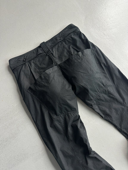 TAVERNITI - 1980s OVERSIZED MULTI POCKET AVANT GARDE TROUSERS