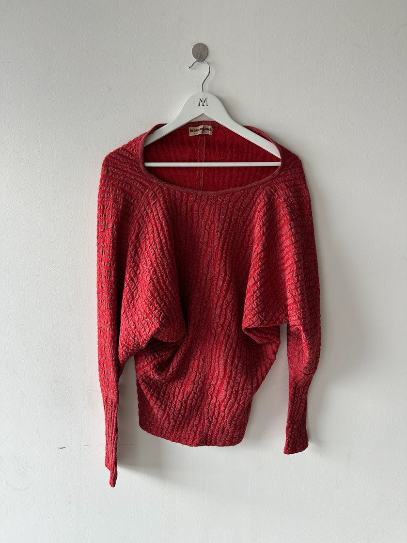 ISSEY MIYAKE - 1980s SCULPTURAL LONG SLEEVE TOP