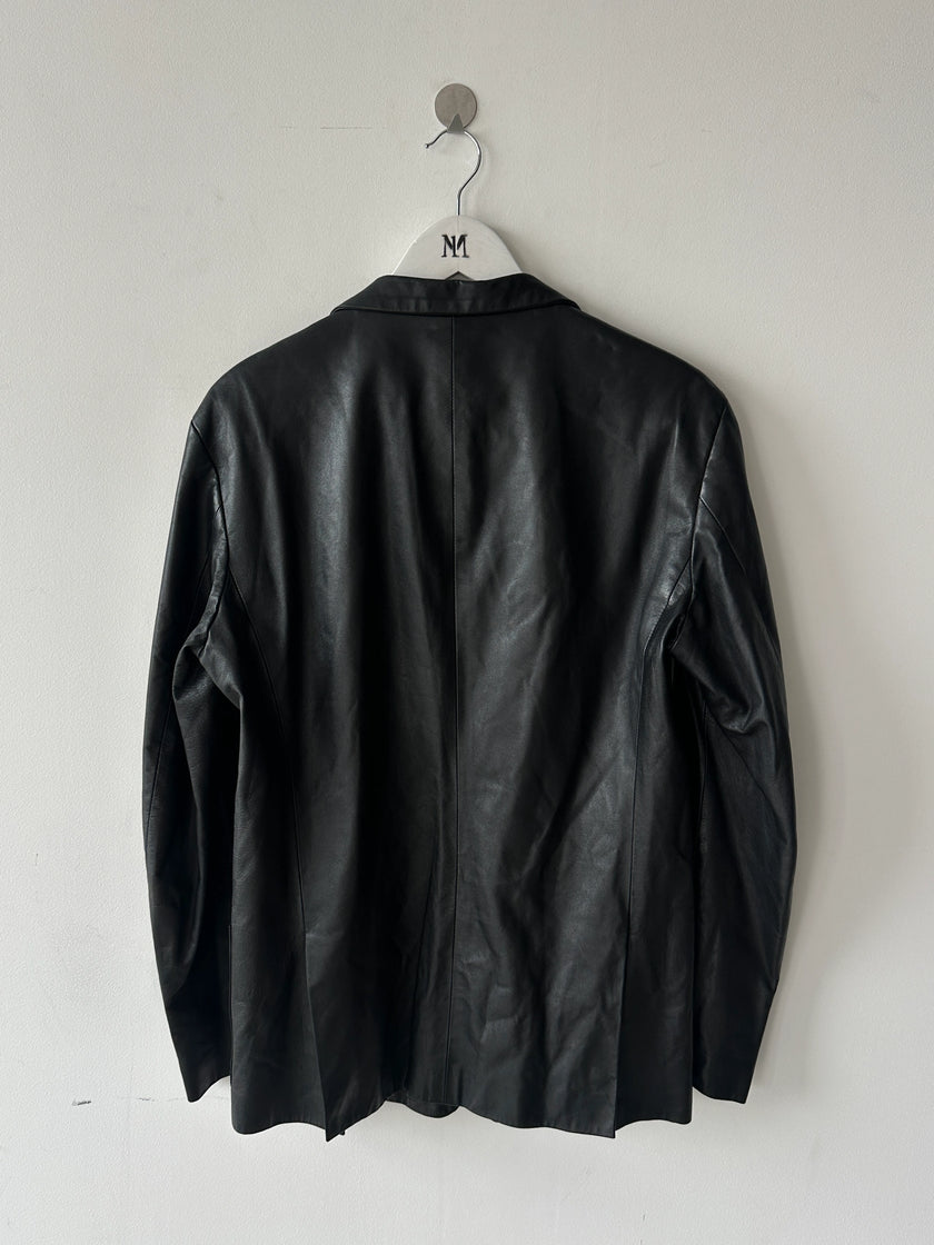MASAKI MATSUSHIMA - 2000s SAMPLE LEATHER BLAZER