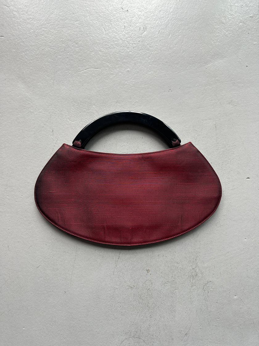 GIORGIO ARMANI -  1990s ORGANZA CRESCENT HANDBAG