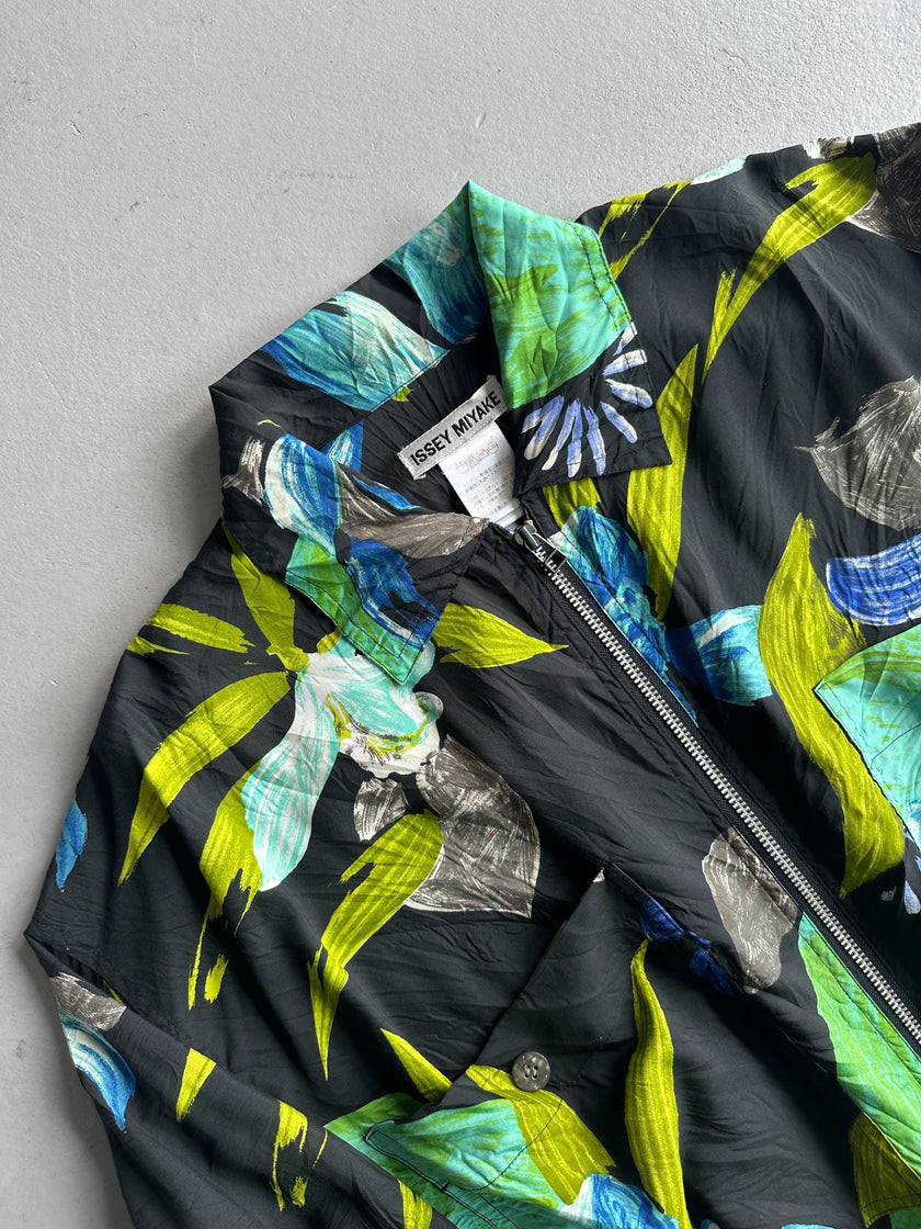 ISSEY MIYAKE - S/S 1996 FLORAL PRINT BOXY FIT LIGHT JACKET