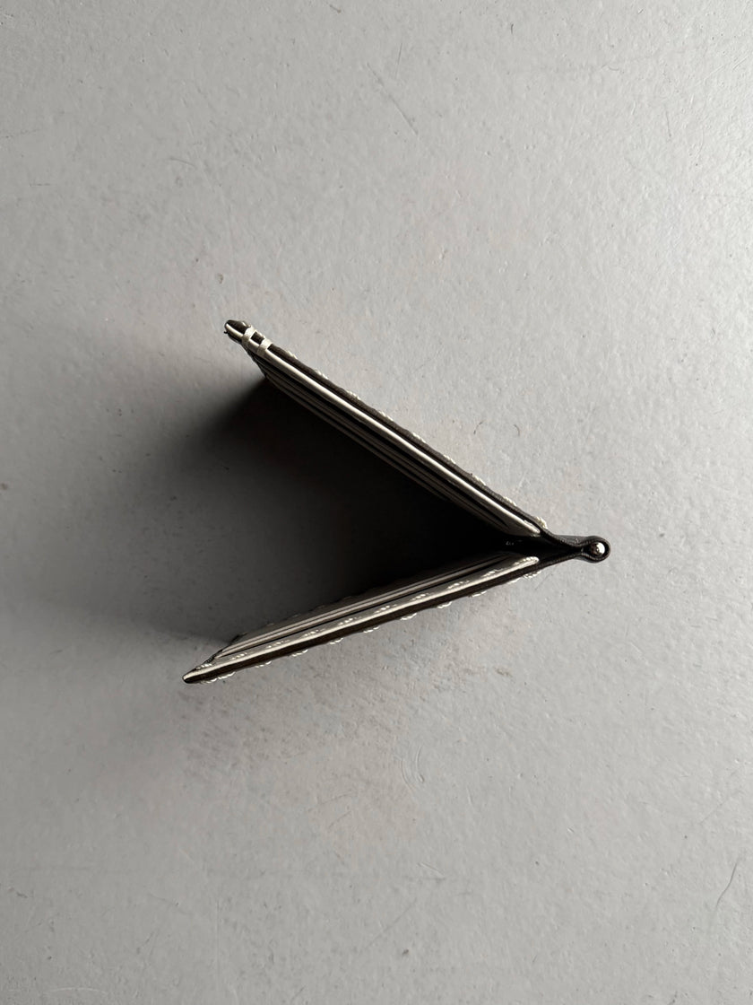 KATHARINE HAMNETT - 1990s LEATHER WALLET WITH STITCHING DETAILS