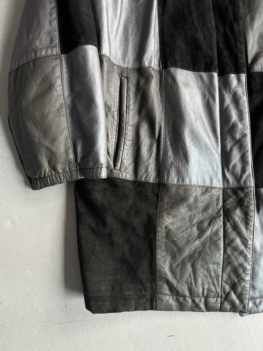 LA MATTA - 1980s PATCHWORK LEATHER AND SUEDE JACKET