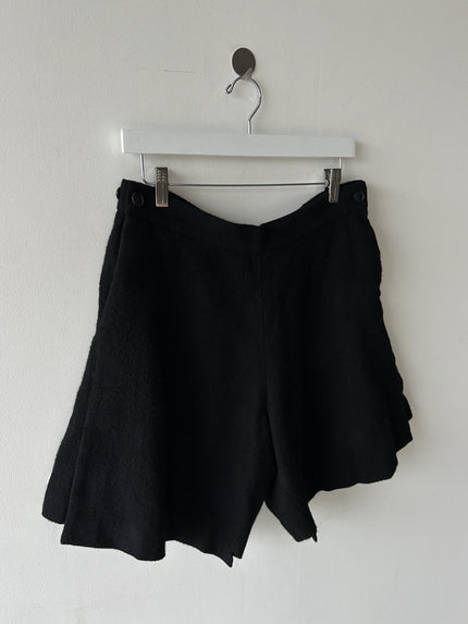 YOHJI YAMAMOTO REGULATION - mid 2010s ASYMMETRIC WOOL SHORTS