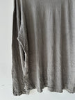 ISSEY MIYAKE - 1990s LOOSE FIT CREW NECK CRINKLED LONG SLEEVE TOP