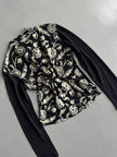 YOHJI YAMAMOTO Y's - S/S 2002 FLORAL BACK LINEN CARDIGAN