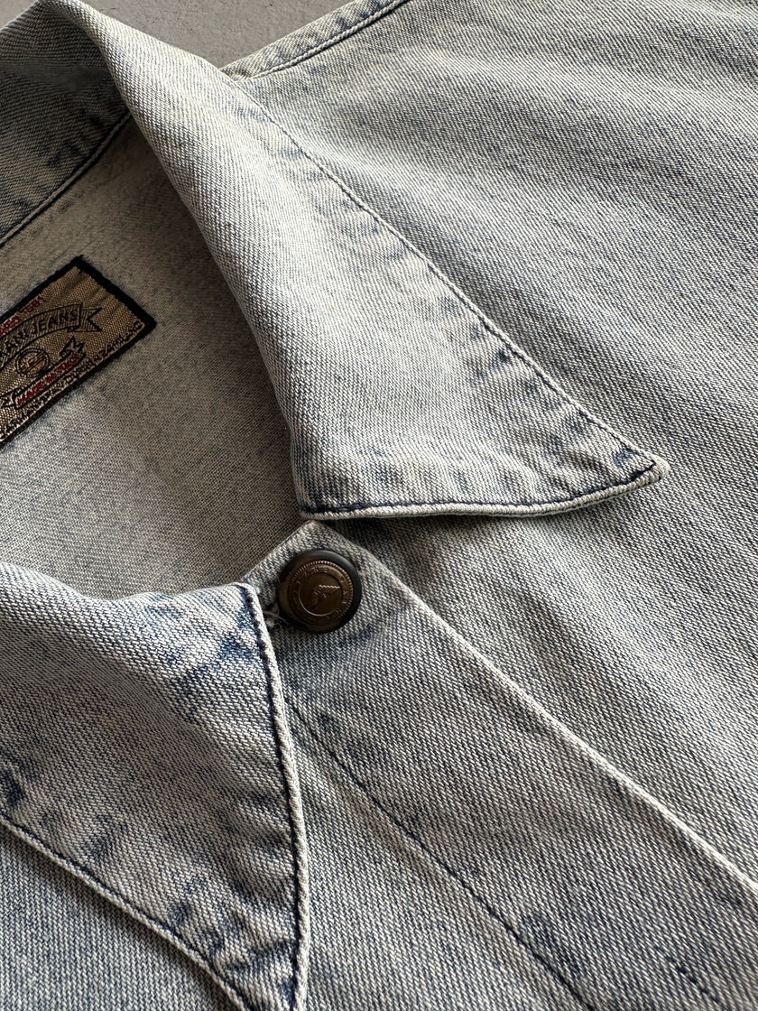 ARMANI JEANS - 1980s HALF SLEEVE DENIM SHIRT