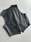 1980s LEATHER VEST GILET