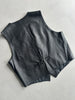 1980s LEATHER VEST GILET