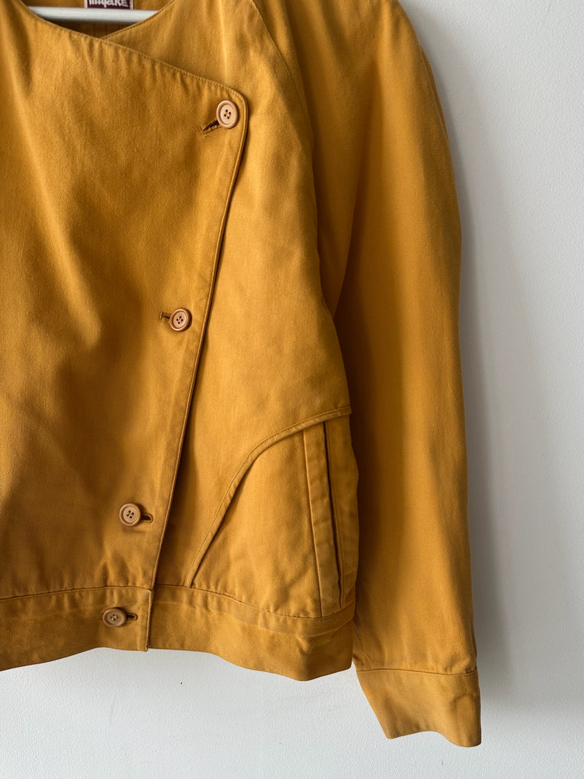 ISSEY MIYAKE - 1970s BOXY FIT ASYMMETRIC FRONT JACKET