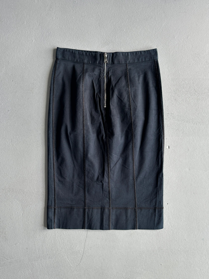 DOLCE & GABBANA - 1990s PENCIL SKIRT WITH STITCHING DETAILS