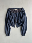 EMPORIO ARMANI - S/S 2003 CROP FIT ZIPPED LAYERED TOP