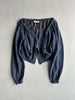 EMPORIO ARMANI - S/S 2003 CROP FIT ZIPPED LAYERED TOP