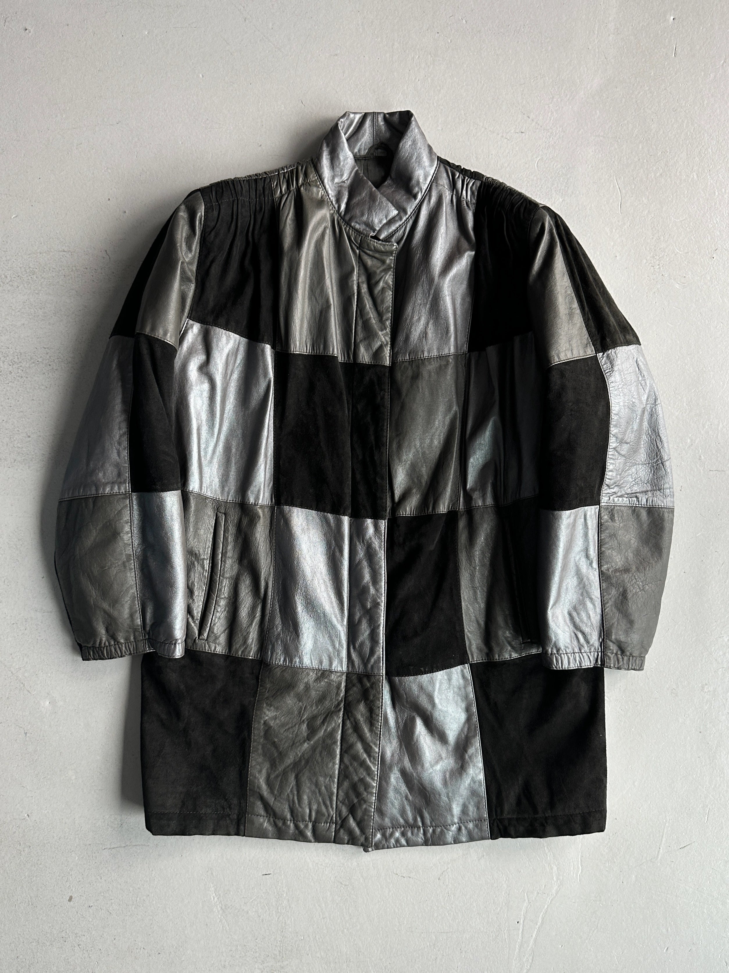 LA MATTA - 1980s PATCHWORK LEATHER AND SUEDE JACKET