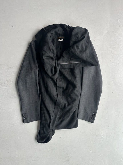 COMME DES GARÇONS - A/W 2003 ASYMMETRIC PANELED BLAZER WITH ZIP DETAIL