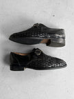 BALLY - 1980s WOVEN MONK STRAP SHOES