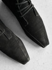 CLAUDE MONTANA X STEPHANE KÉLIAN - 1980s ARCHITECTURAL LACE UP SHOES