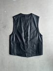 1990s LEATHER WAISTCOAT