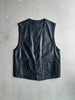 1990s LEATHER WAISTCOAT