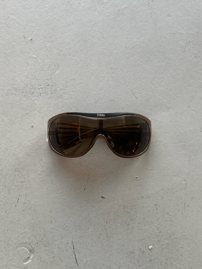 GIANFRANCO FERRÉ - 2000s OVERSIZED SHIELD SUNGLASSES