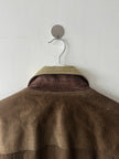FRENCH LABEL 1980s PANELED BOMBER JACKET WITH SUEDE FRONT