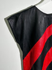 1980s LEATHER TOP WITH CONTRASTING FRONT