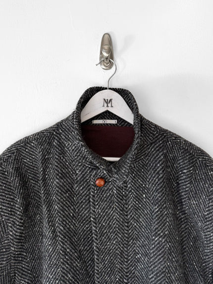 VALENTINO - 1980s BOXY FIT HERRINGBONE BOMBER JACKET