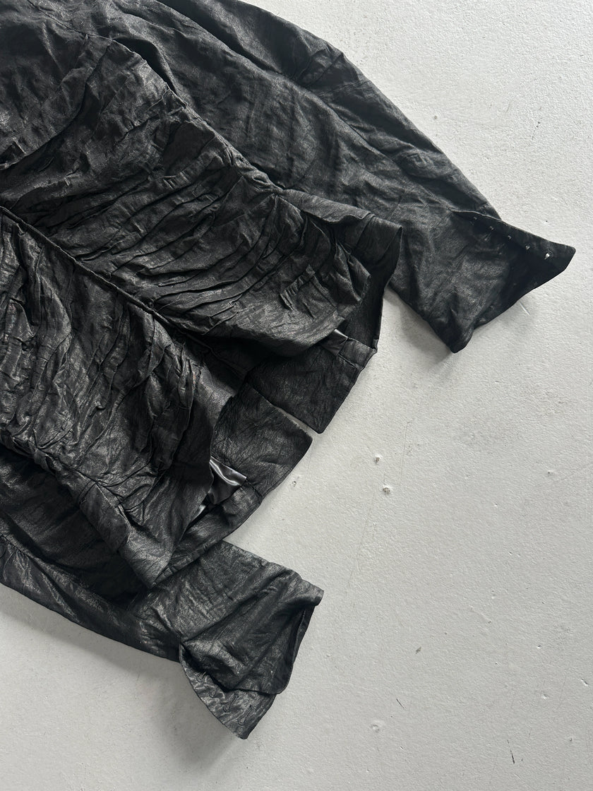 PLEIN SUD - 1990s RUCHED FRONT AND BACK METALLIC BLAZER