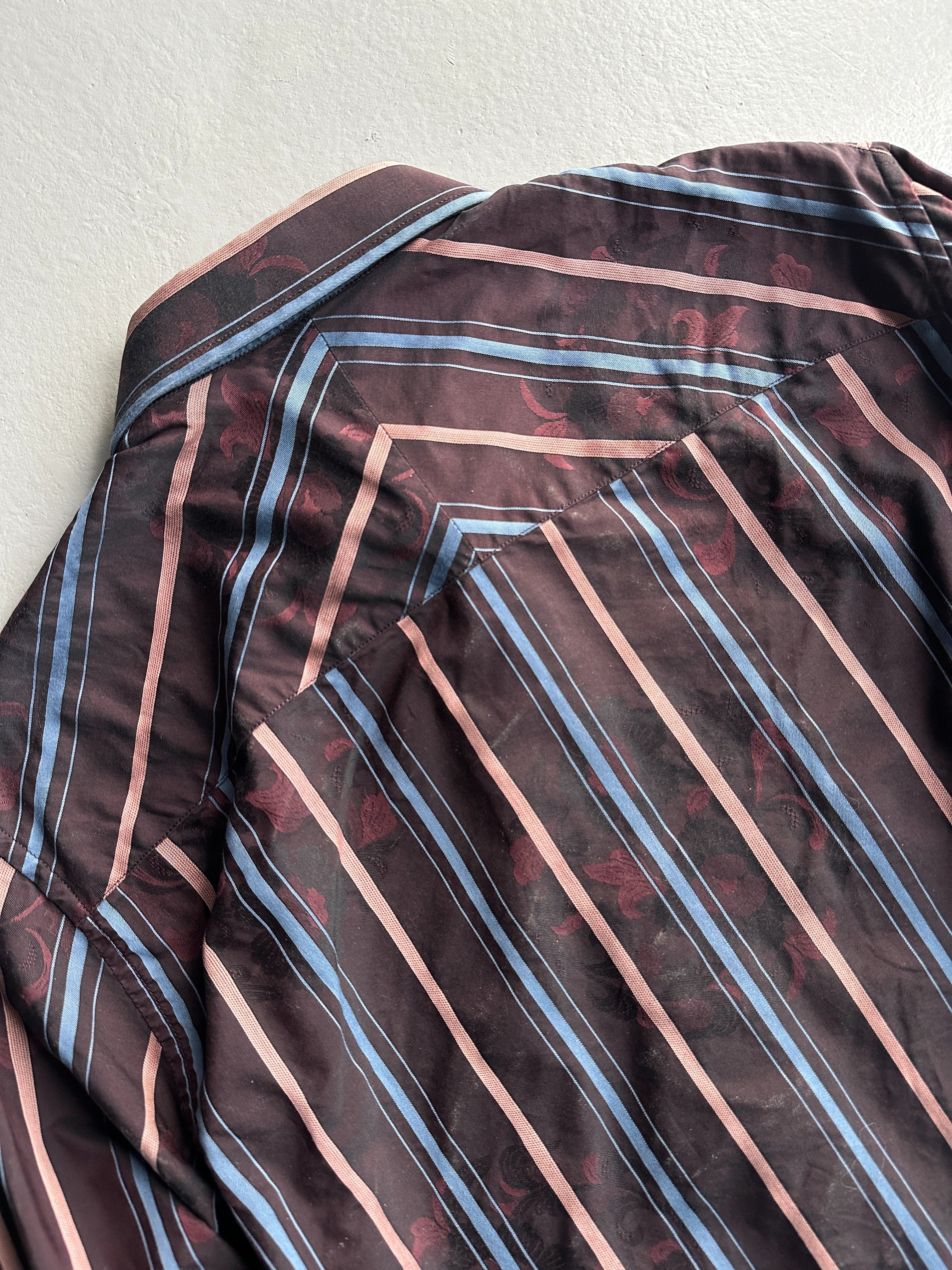 KENZO - 2000s FRENCH CUFFS STRIPED SHIRT