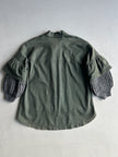 1990s ASYMMETRICAL SHIRT WITH WOOL LAYERED SLEEVE