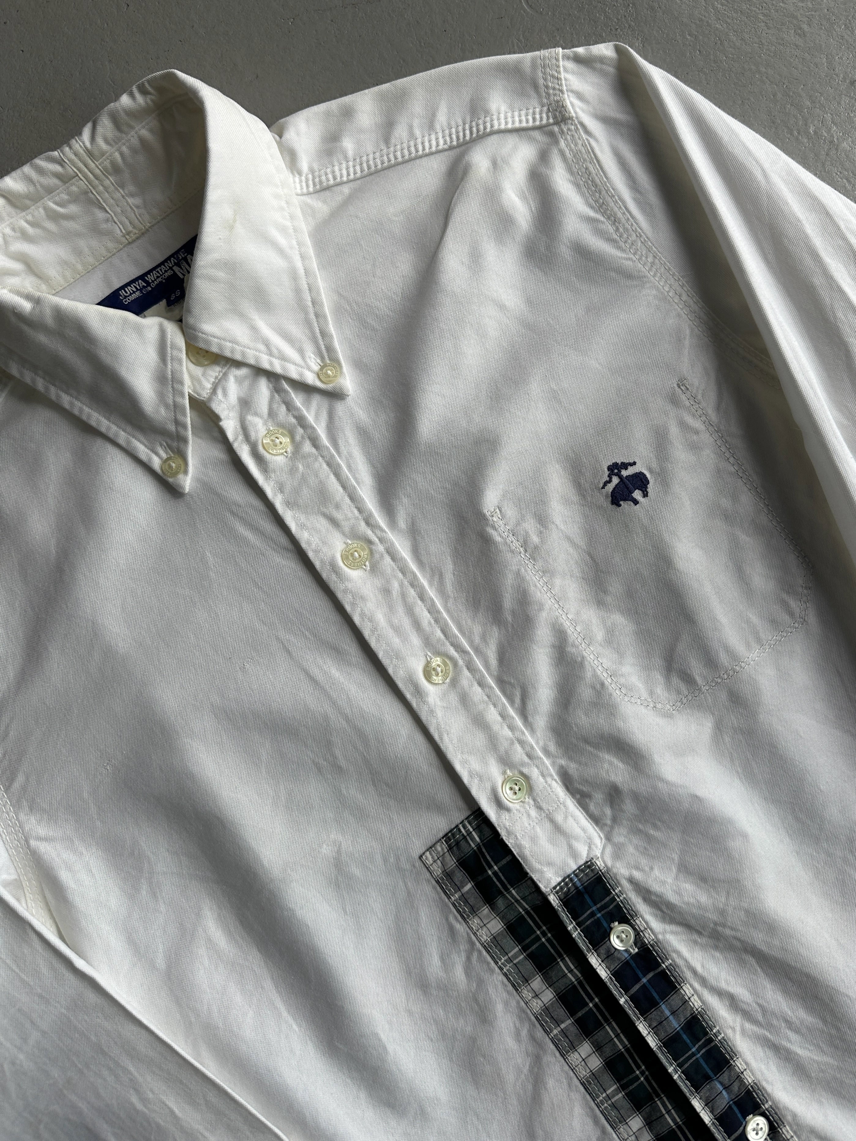 JUNYA WATANABE X BROOKS BROTHERS - A/W 2008 CHECKED PANELS LONG SLEEVE SHIRT