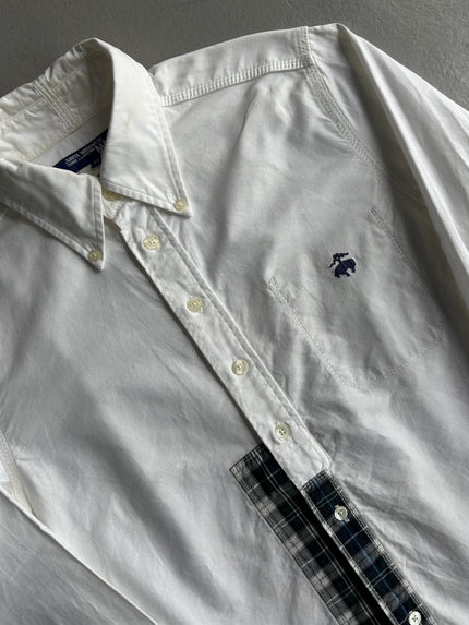 JUNYA WATANABE X BROOKS BROTHERS - A/W 2008 CHECKED PANELS LONG SLEEVE SHIRT