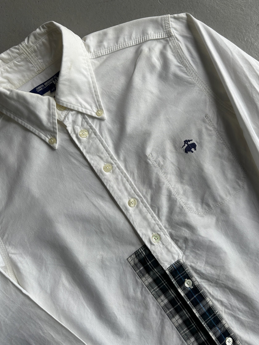 JUNYA WATANABE X BROOKS BROTHERS - A/W 2008 CHECKED PANELS LONG SLEEVE SHIRT