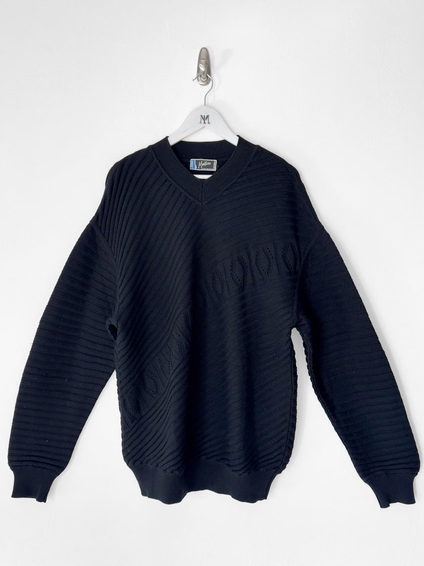 CLAUDE MONTANA - 1980s DROPPED SHOULDERS KNIT JUMPER