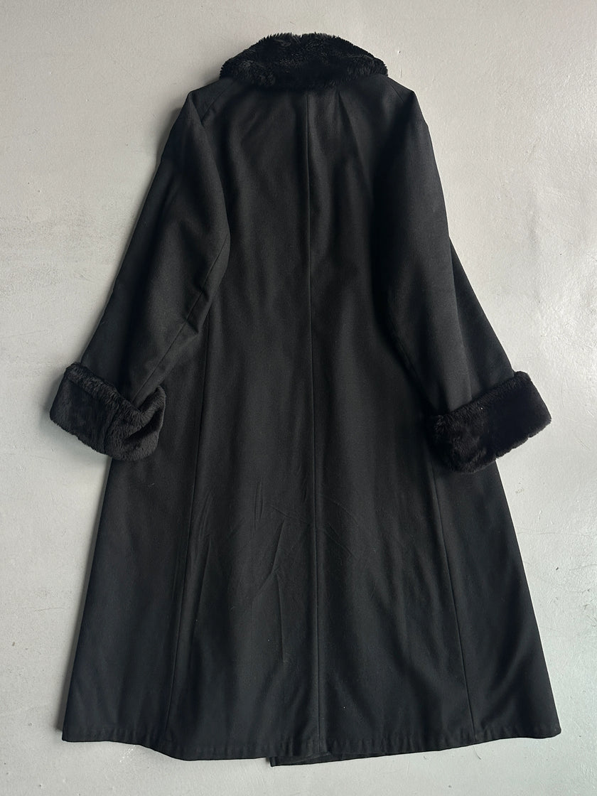 YOHJI YAMAMOTO NOIR - A/W 1996 DOUBLE BREASTED LONG FUR COAT
