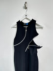 CLAUDE MONTANA - early 2000s JERSEY DRESS WITH ZIP DETAILING